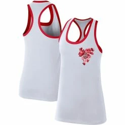 Top 10 🔔 Women's Nike White/Red Ohio State Buckeyes Floral Performance Racerback Tank Top 🔥