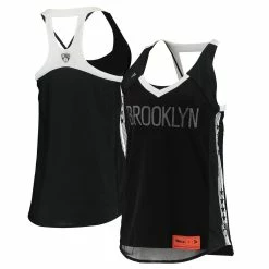 Deals 😍 Women's Qore Black Brooklyn Nets Dual Team Tank Top 🎁