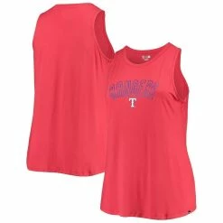 Discount 🤩 Women's New Era Red Texas Rangers Plus Size Tank Top ⭐