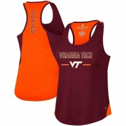 Coupon β¨ Women's Colosseum Maroon Virginia Tech Hokies Sachs 2-Hit Scoop Neck Racerback Tank Top β¨