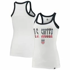 Best Sale ✨ Women's 5th & Ocean By New Era White USWNT Rib Tank Top 🥰