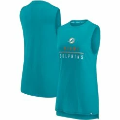 Discount 🎉 Women's Fanatics Branded Aqua Miami Dolphins True Contender Tank Top 😍