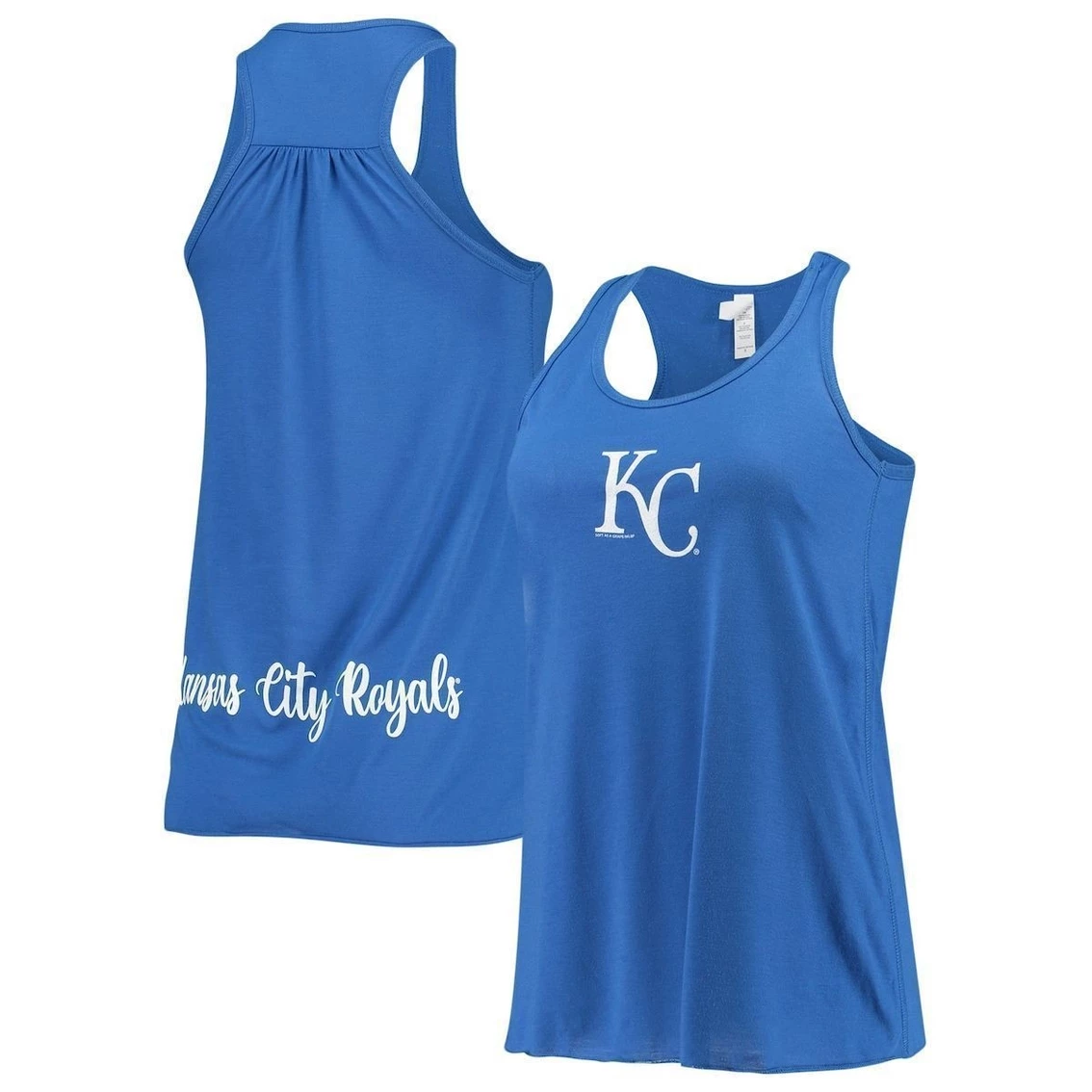 Buy π Women's Soft As A Grape Royal Kansas City Royals Front & Back Tank Top 𧨠- Image 2