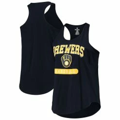 Buy ❤️ Profile 👩 Women's Navy Milwaukee Brewers Plus Size Racerback Tank Top 😍