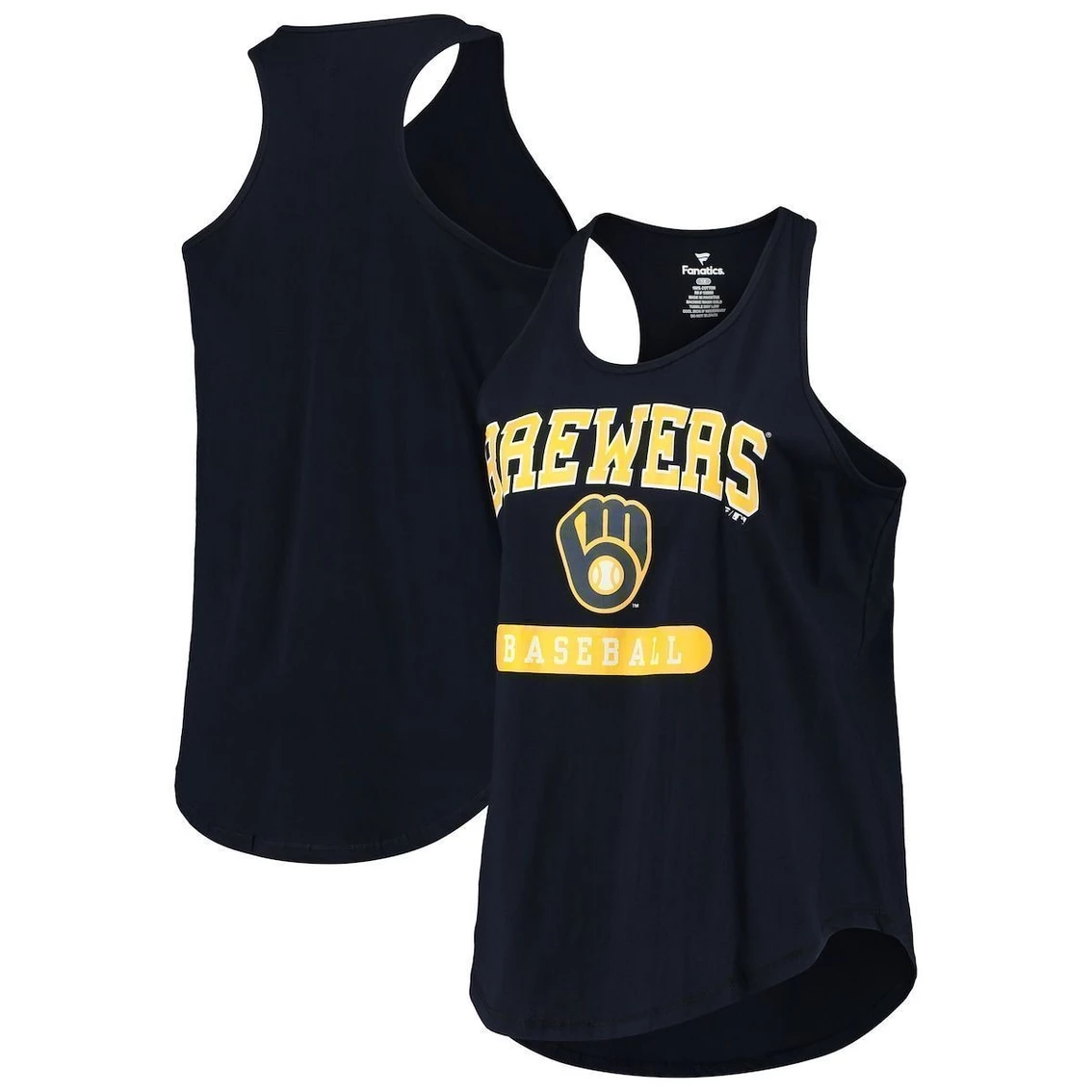 Buy β€οΈ Profile π© Women's Navy Milwaukee Brewers Plus Size Racerback Tank Top π