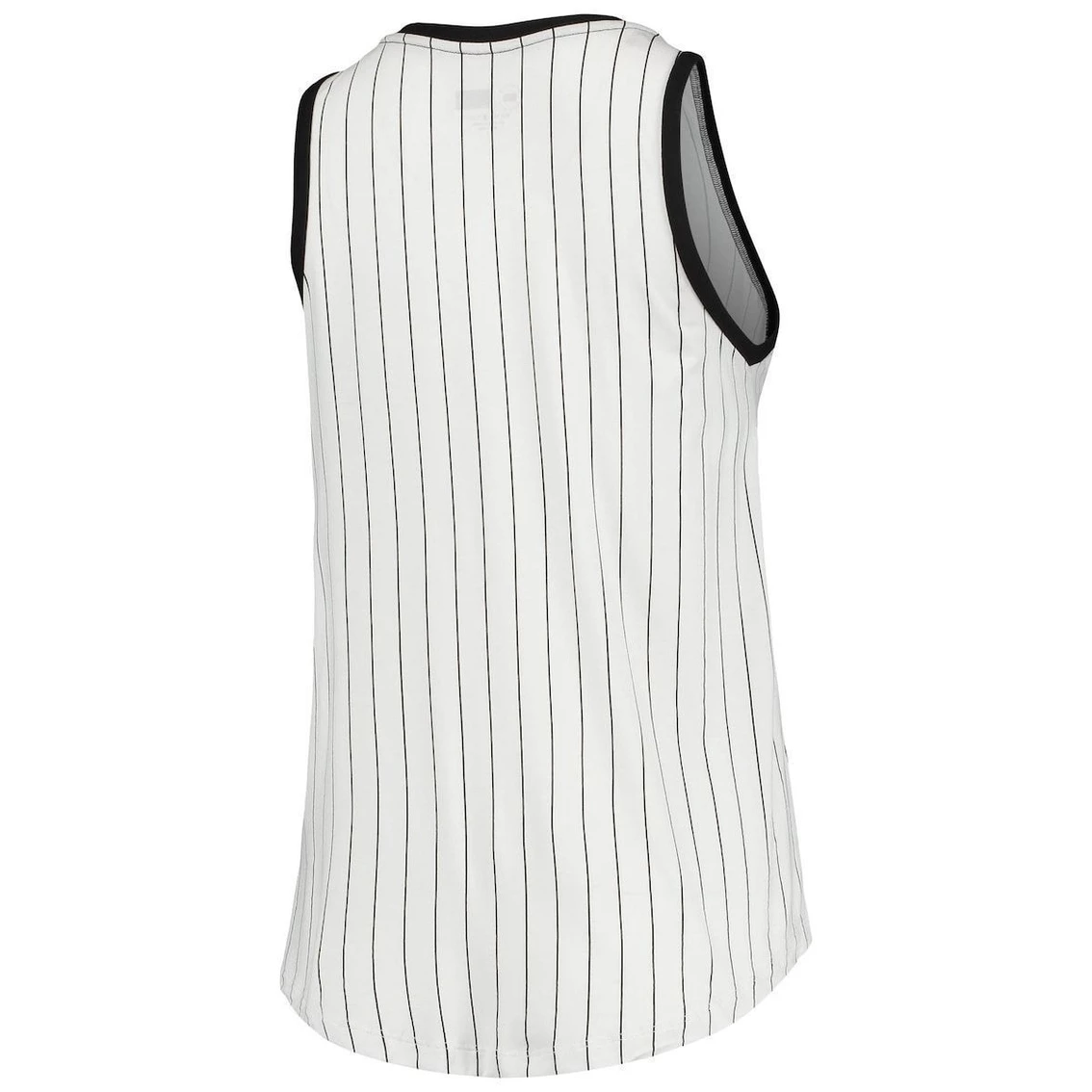 Best Sale π Women's New Era White/Black Oakland Athletics Team Pinstripe Jersey Tank Top 𧨠- Image 4