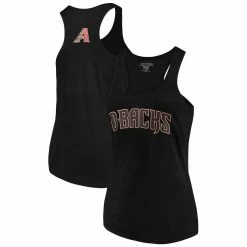 Coupon ✨ Women's Soft As A Grape Black Arizona Diamondbacks Plus Size Swing For The Fences Racerback Tank Top ⌛