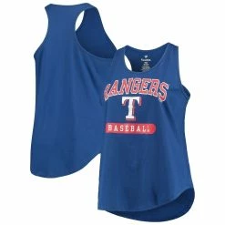 Wholesale 👍 Profile 👩 Women's Royal Texas Rangers Plus Size Racerback Tank Top 🎉