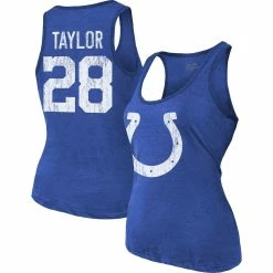 Top 10 😍 Women's Majestic Threads Jonathan Taylor Royal Indianapolis Colts Player Name & Number Tri-Blend Tank Top 👏