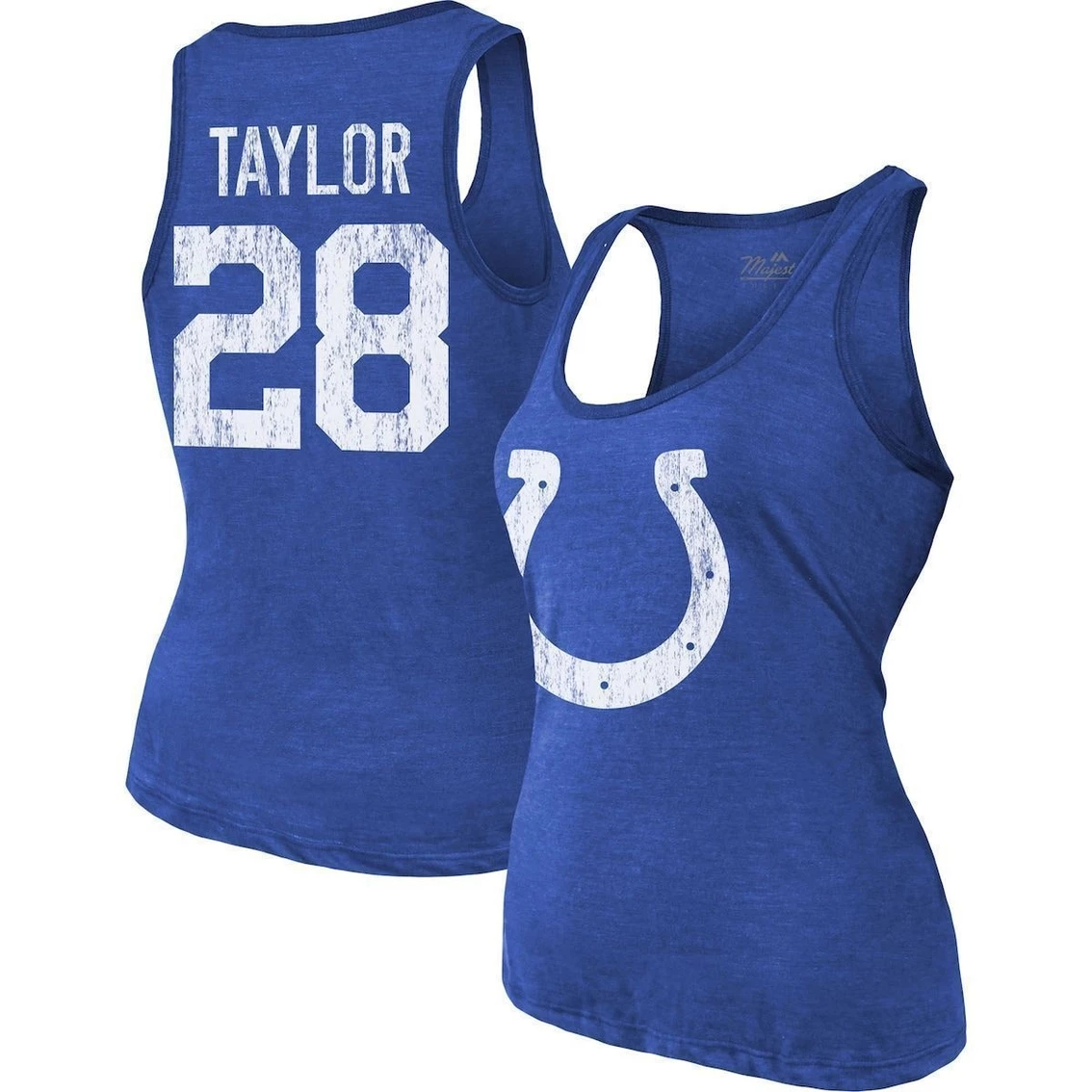 Top 10 π Women's Majestic Threads Jonathan Taylor Royal Indianapolis Colts Player Name & Number Tri-Blend Tank Top π - Image 2