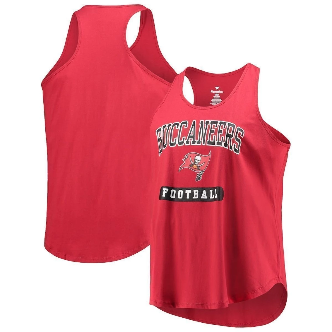 Outlet 𧨠Profile π© Women's Tampa Bay Buccaneers Red Plus Size Team Racerback Tank Top π - Image 2