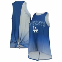 Promo β€οΈ Women's FOCO Royal Los Angeles Dodgers Gradient Tie-Back Racerback Tank Top β€οΈ