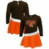 Coupon 🤩 Outerstuff 👧 Girls Infant Brown/Orange Cleveland Browns Heart To Heart Jersey Tri-Blend 👗 Dress 🔥