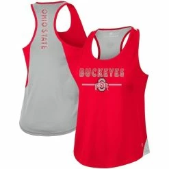 Wholesale ❤️ Women's Colosseum Scarlet Ohio State Buckeyes Sachs 2-Hit Scoop Neck Racerback Tank Top 🌟
