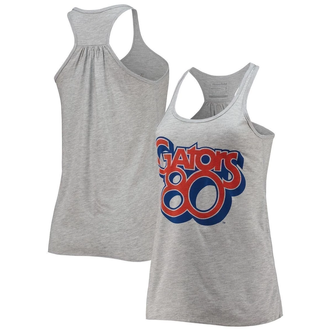 Wholesale β€οΈ Women's Homefield Heather Gray Florida Gators Vintage Racerback Tank Top β¨