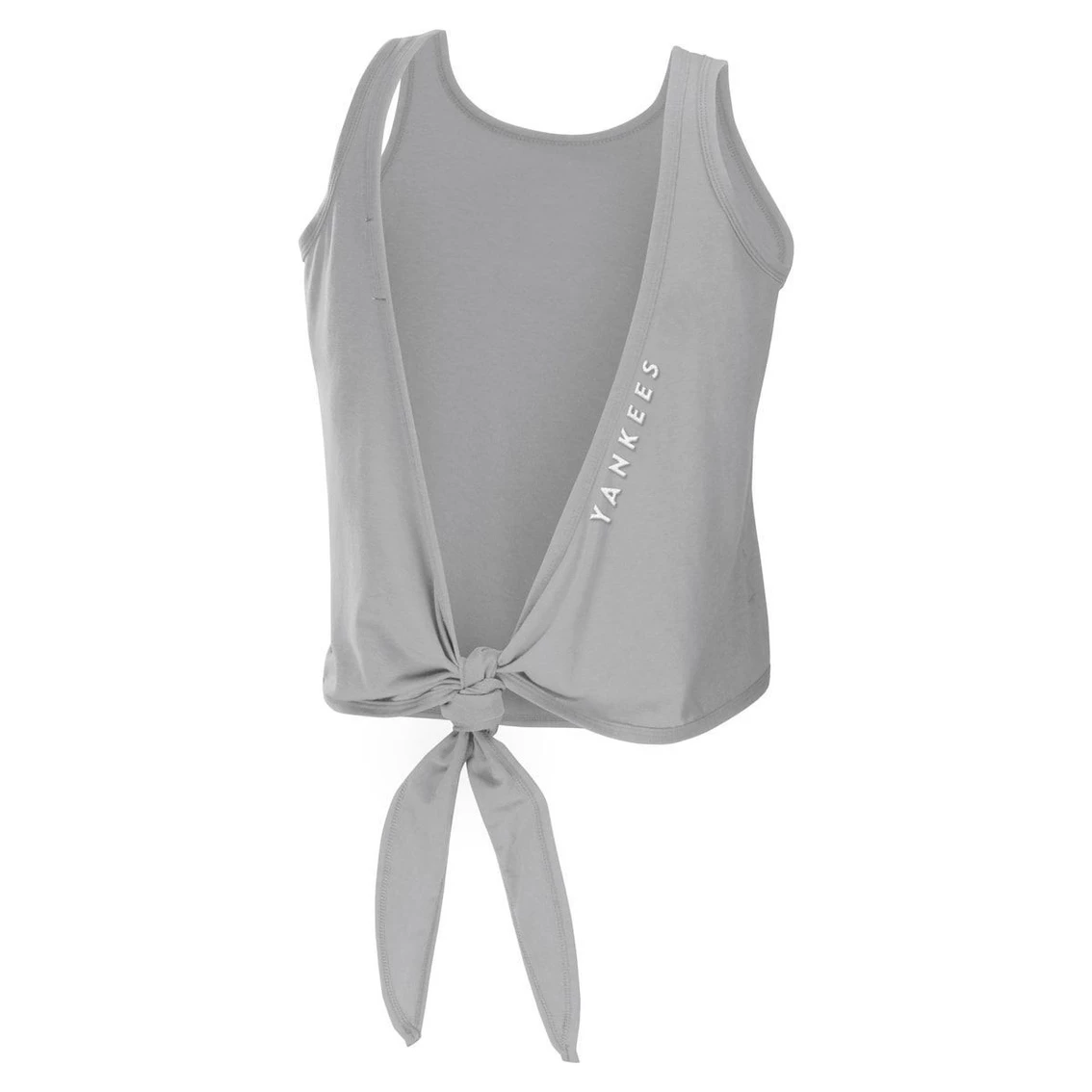 New π€© Women's WEAR By Erin Andrews Gray New York Yankees Open Back Twist Tie Tank Top π - Image 4