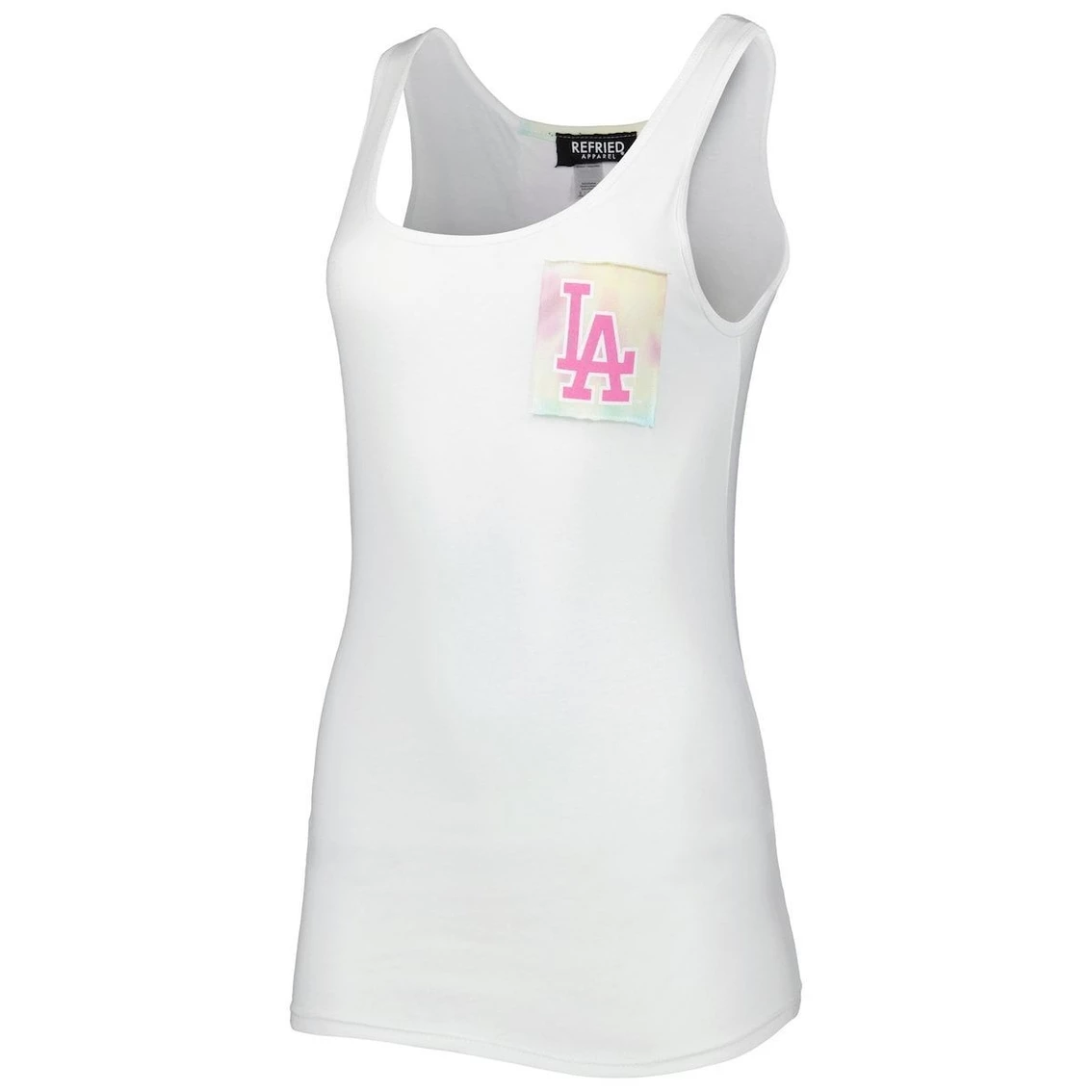 Best Sale β Women's Refried Apparel White Los Angeles Dodgers Tie-Dye Tank Top π - Image 3