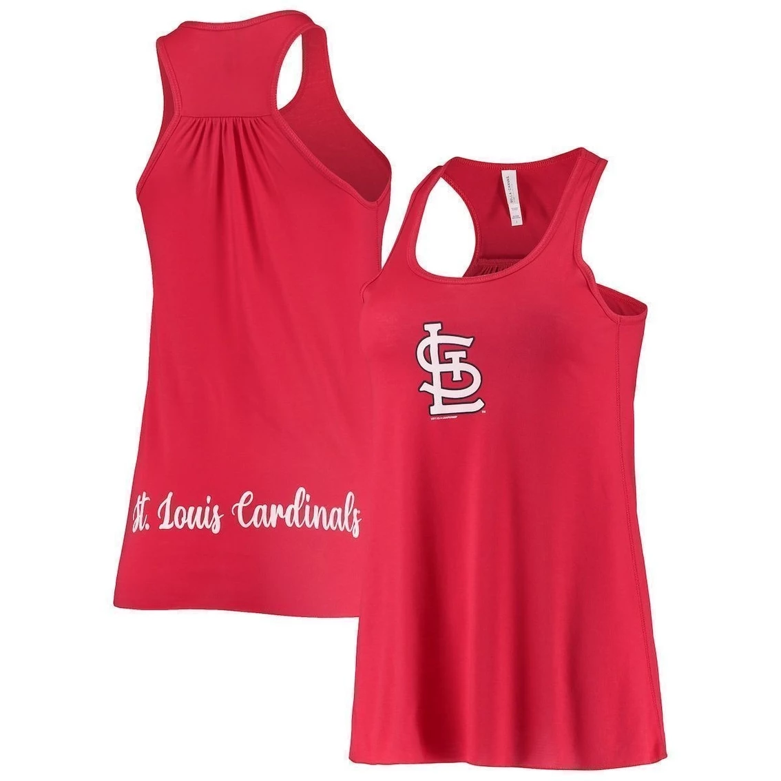 Flash Sale π₯ Women's Soft As A Grape Red St. Louis Cardinals Front & Back Tank Top β¨ - Image 2