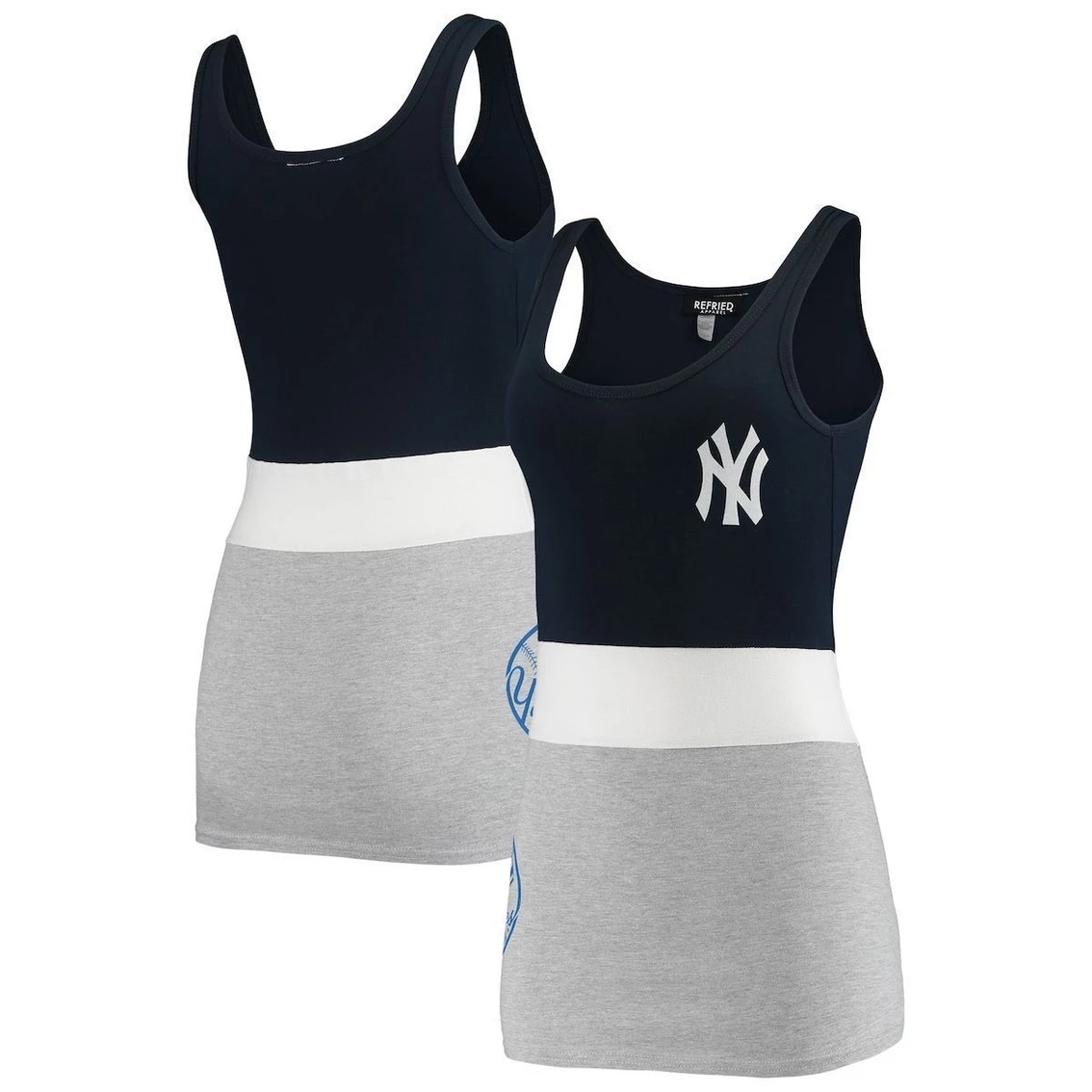 New π Women's Refried Apparel Navy New York Yankees Sustainable Tri-Blend Tank Top 𧨠- Image 2
