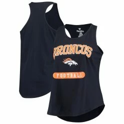 Buy 🎁 Profile 👩 Women's Denver Broncos Navy Plus Size Team Racerback Tank Top 🥰