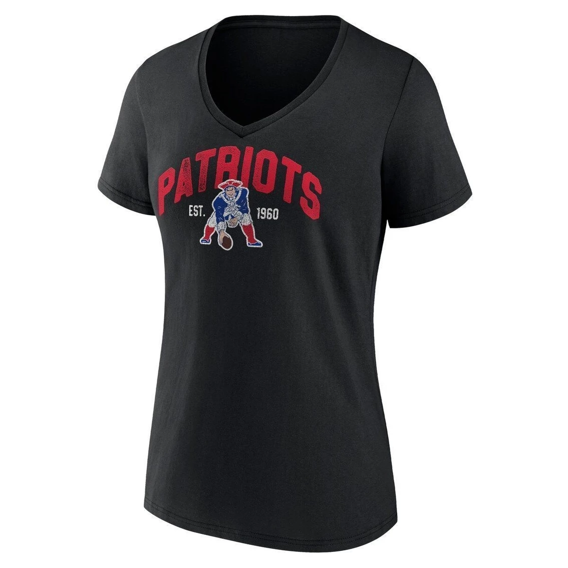 Coupon π Women's Fanatics Branded Black New England Patriots Plus Size Drop Back V-Neck T-Shirt π - Image 3