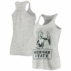 Best reviews of ⌛ Women's Homefield Ash Michigan State Spartans Vintage Racerback Tank Top 🔔