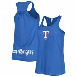 Flash Sale 👏 Women's Soft As A Grape Royal Texas Rangers Front & Back Tank Top 🥰
