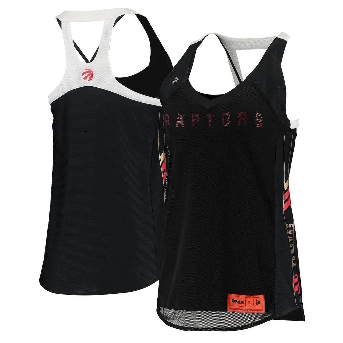 Best Sale π Women's Qore Black Toronto Raptors Dual Team Tank Top π₯° - Image 2