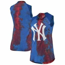 Brand new 😉 Women's Majestic Threads Red/Blue New York Yankees Tie-Dye Tri-Blend Muscle Tank Top 😍