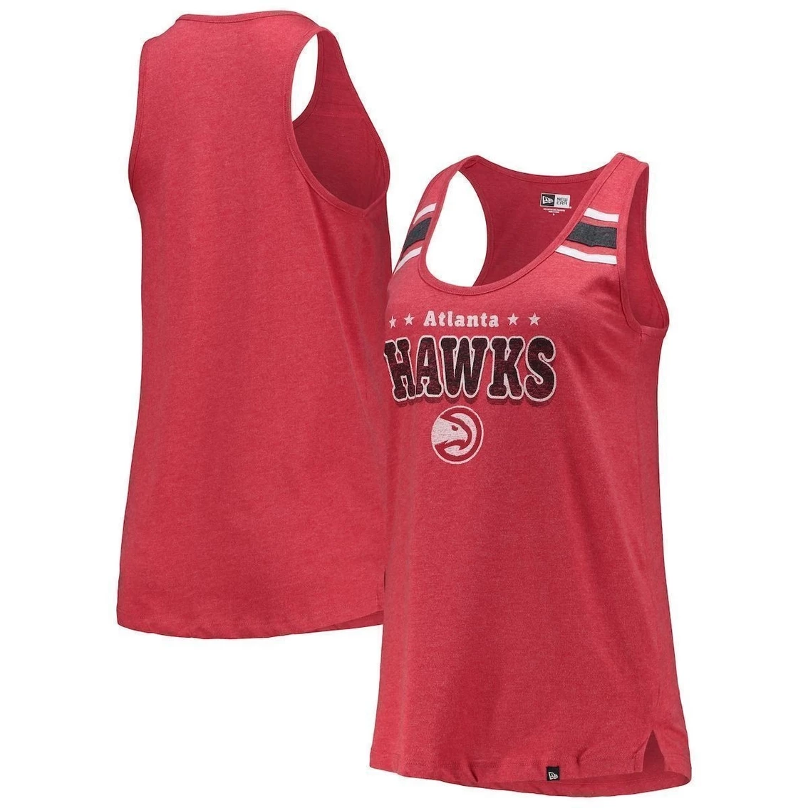 Hot Sale β Women's New Era Red Atlanta Hawks Scoop-Neck Racerback Tank Top π - Image 2
