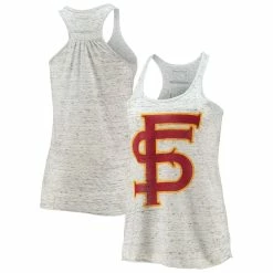 Deals 😀 Women's Homefield Ash Florida State Seminoles Vintage Racerback Tank Top 🎉