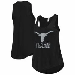 Hot Sale 🎁 Women's Alternative Apparel Black Texas Longhorns Backstage Scoop Neck Slub Tank Top 🌟