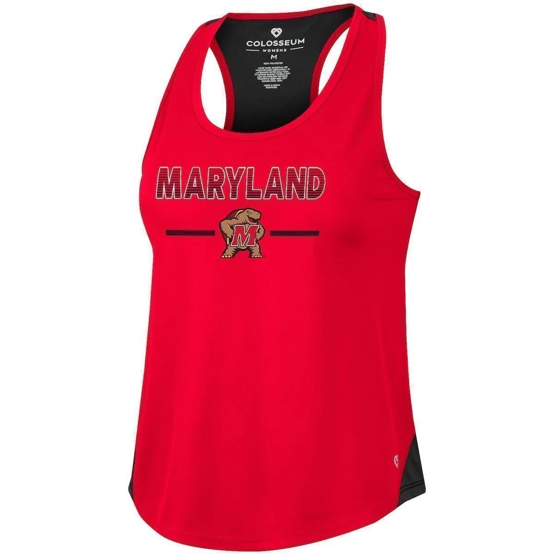 Brand new 𧨠Women's Colosseum Red Maryland Terrapins Sachs 2-Hit Scoop Neck Racerback Tank Top βοΈ - Image 3