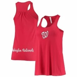 Wholesale 🛒 Women's Soft As A Grape Red Washington Nationals Front & Back Tank Top 👍