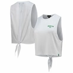 Cheapest 🤩 Women's The Wild Collective White Austin FC Twist Back Tank Top 🧨