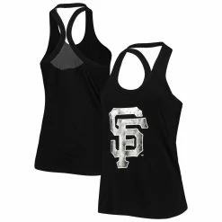 Promo π Women's The Wild Collective Black San Francisco Giants Tonal Athleisure Racerback Tank Top π