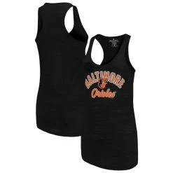 Coupon 🌟 Women's Soft As A Grape Black Baltimore Orioles Multicount Racerback Tank Top 🧨