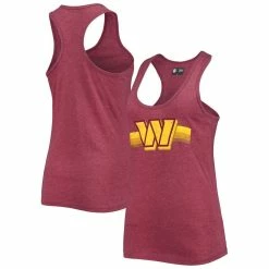 Best Sale 𧨠Women's New Era Burgundy Washington Commanders Scoop Neck Racerback Tank Top π