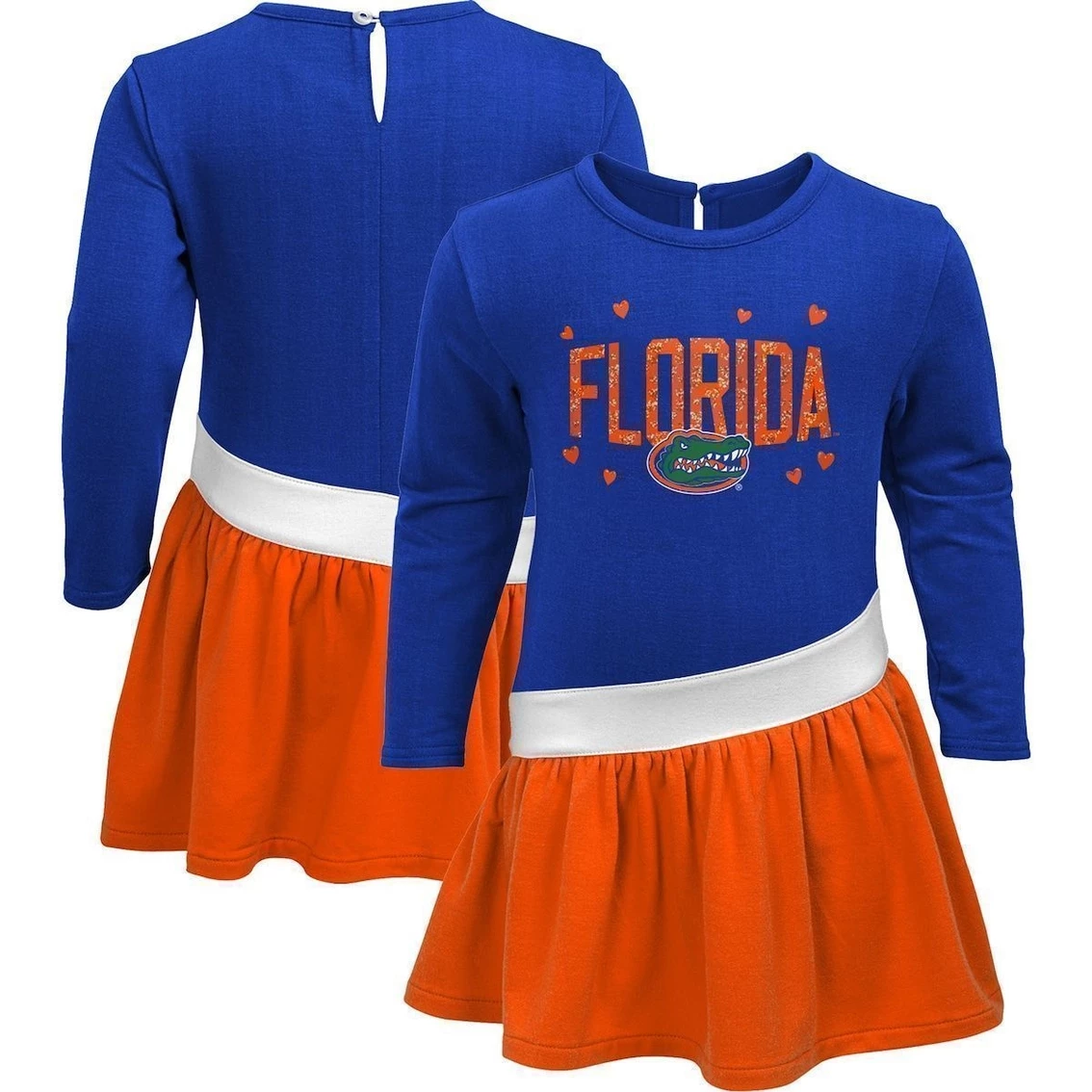Top 10 π Outerstuff π§ Girls Infant Royal/Orange Florida Gators Heart To Heart French Terry π Dress π - Image 2