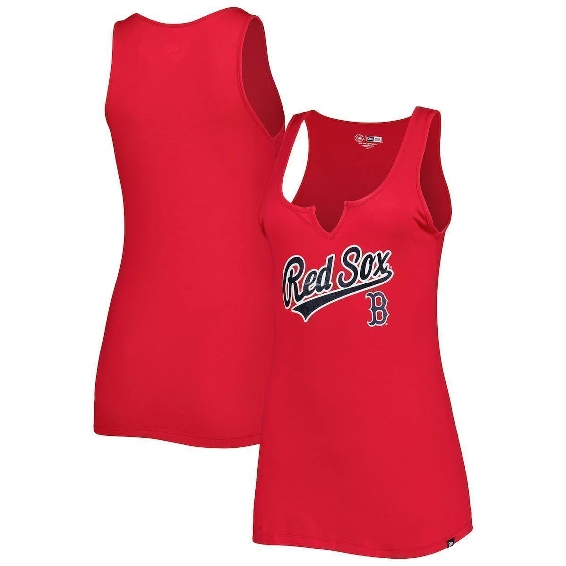 Flash Sale π Women's New Era Red Boston Red Sox Notch Neck Tank Top π - Image 2