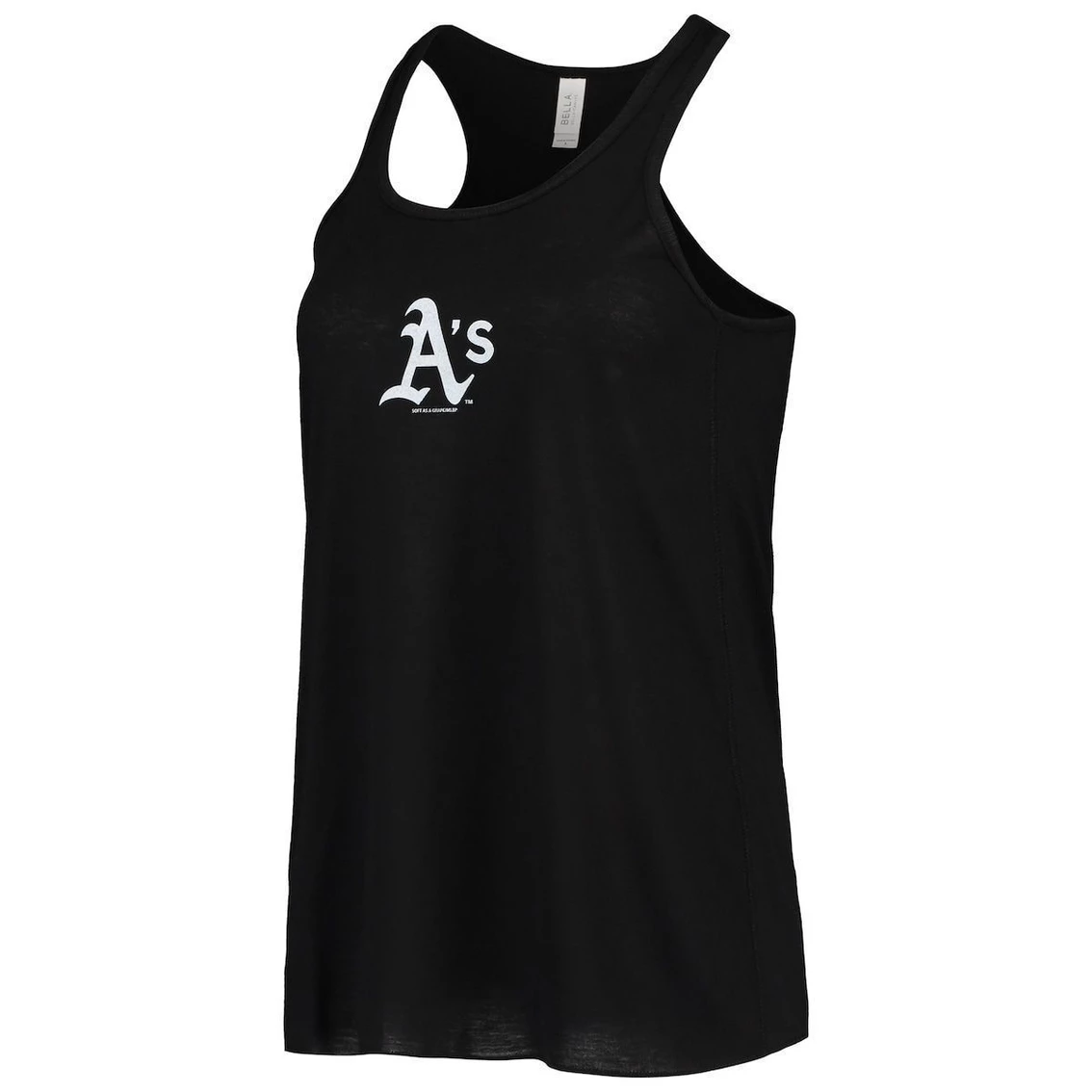 Cheap π Women's Soft As A Grape Black Oakland Athletics Front & Back Tank Top π - Image 3