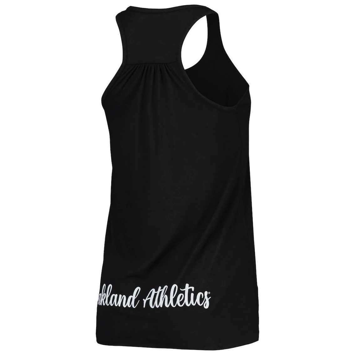 Cheap π Women's Soft As A Grape Black Oakland Athletics Front & Back Tank Top π - Image 4