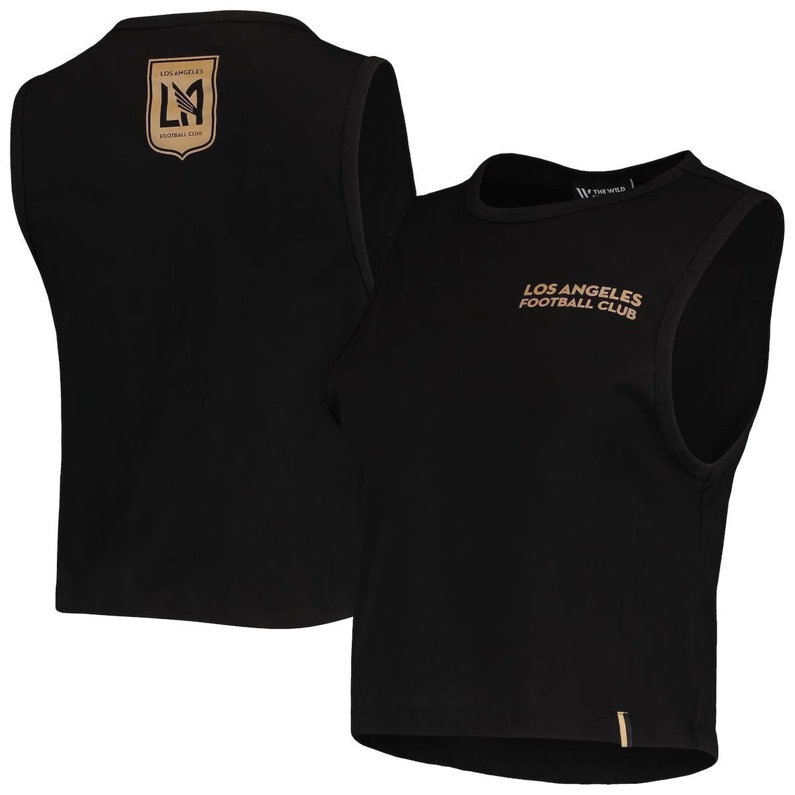 Brand new π Women's The Wild Collective Black LAFC Crop Muscle Tri-Blend Tank Top π - Image 2