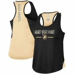 New 🧨 Women's Colosseum Black Army Black Knights Sachs 2-Hit Scoop Neck Racerback Tank Top 🤩