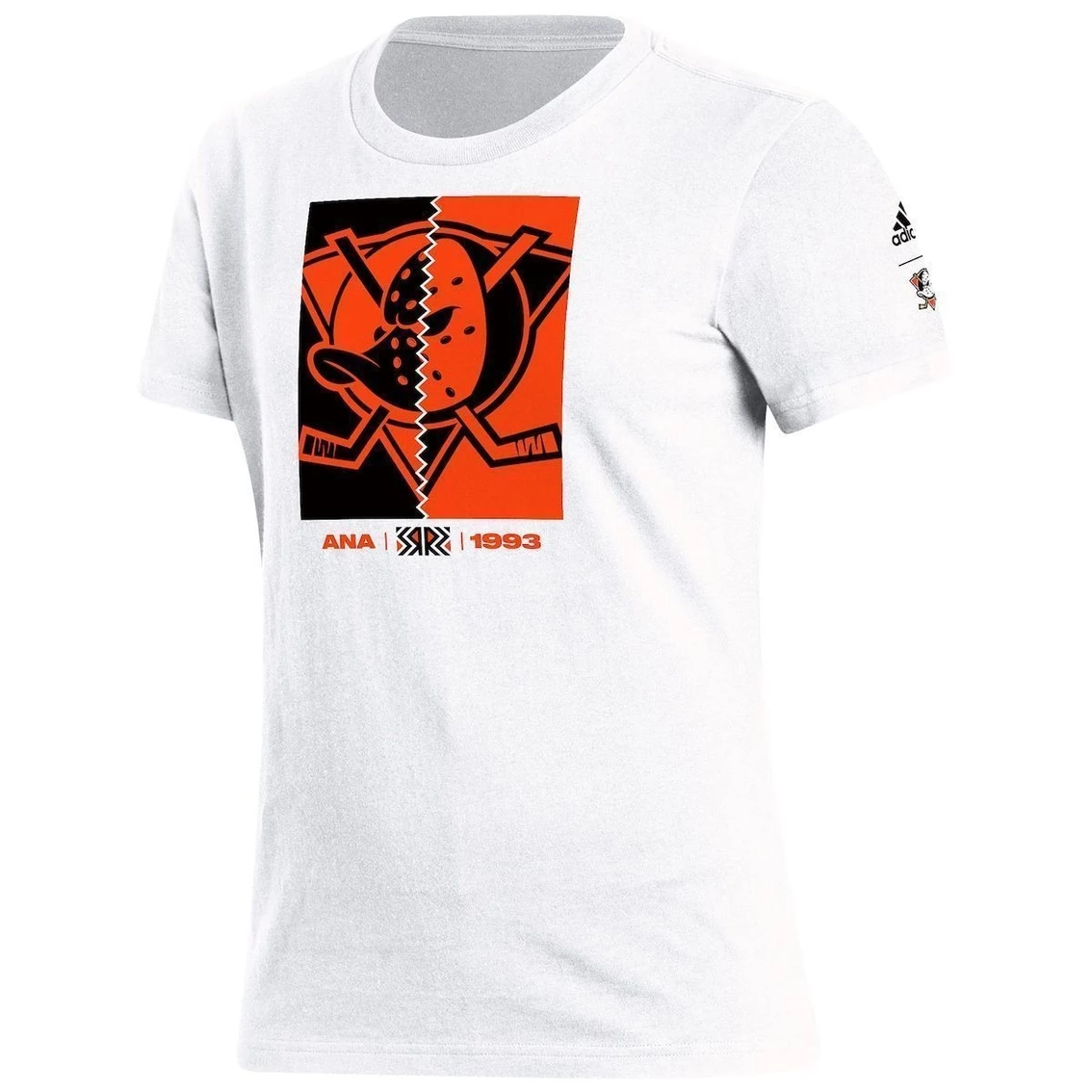 Cheap π Women's Adidas White Anaheim Ducks Reverse Retro 2.0 Playmaker T-Shirt π - Image 3