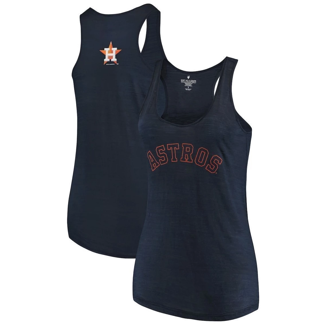 Best Pirce π Women's Soft As A Grape Navy Houston Astros Plus Size Swing For The Fences Racerback Tank Top π