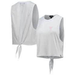 Best Pirce 🔥 Women's The Wild Collective White Inter Miami CF Twist Back Tank Top 🥰