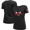 Budget 🌟 Women's New Era Black Chicago Bulls 2022/23 City Edition V-Neck T-Shirt 🤩