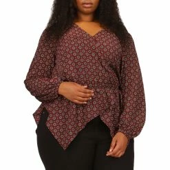 Wholesale π Michael Kors Plus Size Foulard Wrap Top π