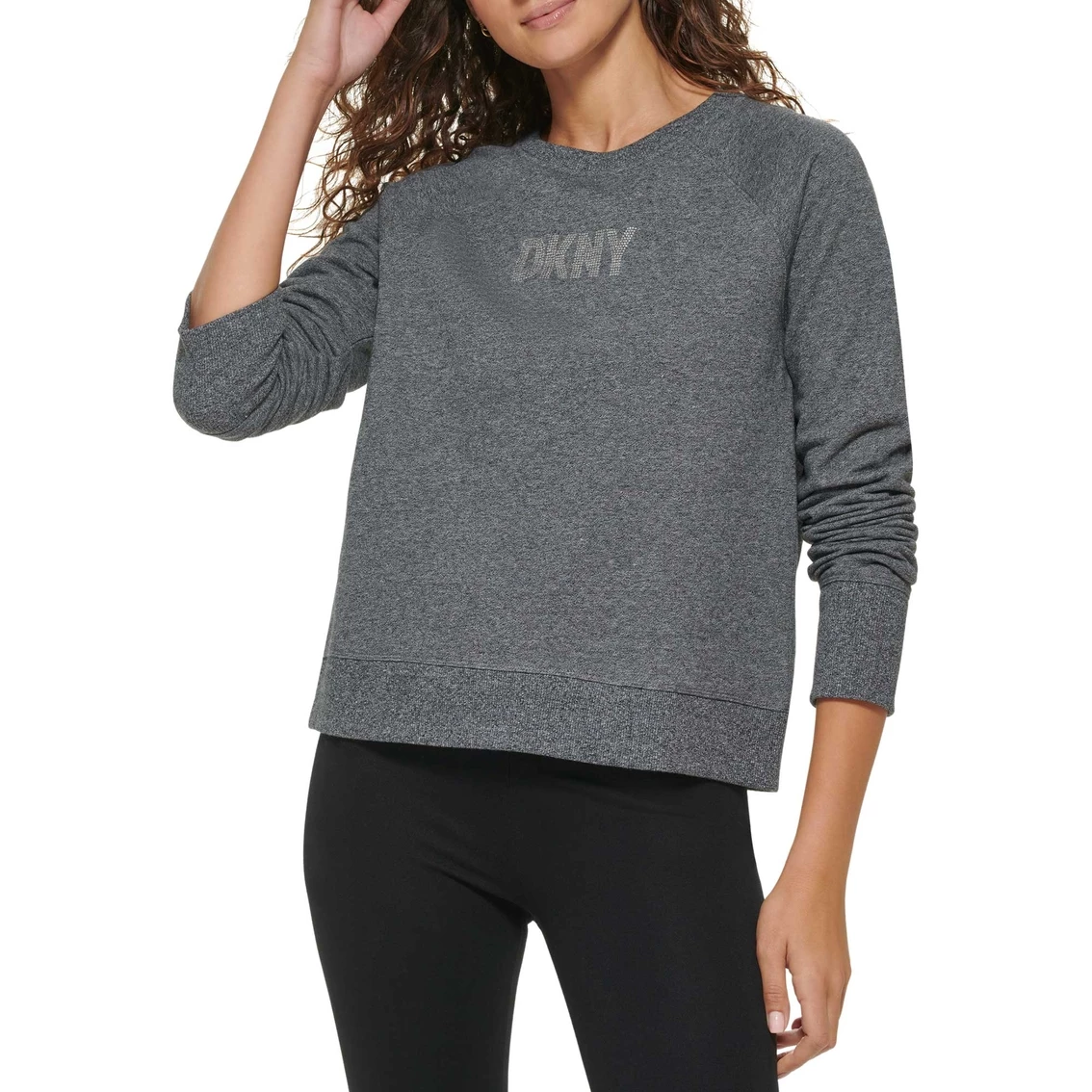 Best Sale π DKNY Sport Rhinestone Logo Crew Neck Pullover π